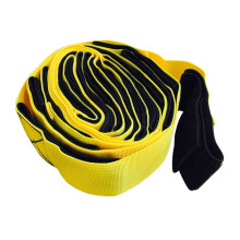 6Pcs Yellow Elastic Tie Rope Straps for Outdoor Team Race Games
