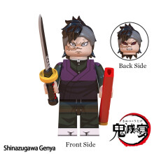 (Shinazugawa Genya)Demon Slayer Assembled Building Blocks Iguro Obanai Kanroji Mitsuri Toy Puzzle