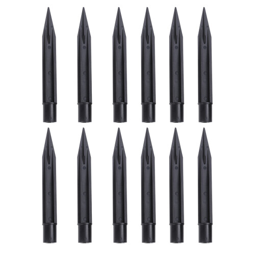 24Pcs Lawn Lamp Ground Plug Black Plastic for Landscape Lighting Use