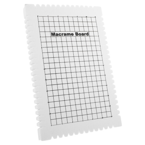 2Pièces Planche À Nœuds Macramé Blanche En Mousse Avec Grille Claire