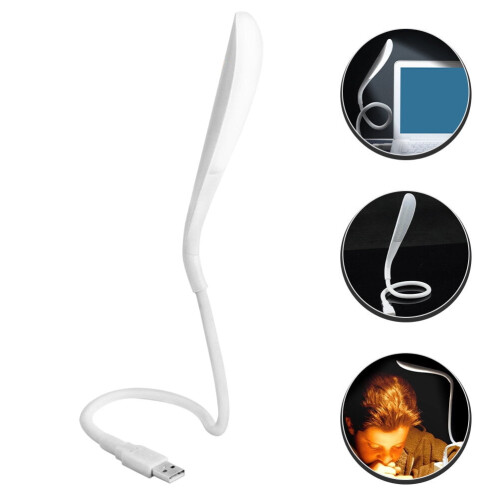 Επιτραπέζιο φωτιστικό USB Λευκό πλαστικό Flexible3-Brightness