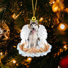 (StyleK) Wing Angel Cute Dog Christmas Decoration Acrylicorganic Glass Car Backpack Hanging