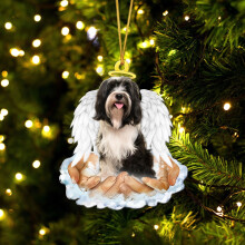 (StyleI) Cute Wing Angel Dog Christmas Decoration Acrylicorganic Glass Hanging Car Backpack