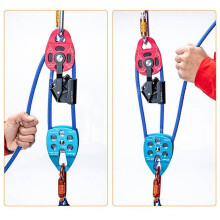 Climbing Pulley with Lock Professional Rock Climb Accessory 4KN Climbing Locking Rigging Lifter for Outdoor Sport Rescue