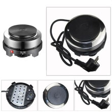 Fogão Elétrico Portátil de 500 W para Aquecer Leite, Água e Café com Eficiência. Plugue Europeu.