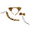 6Sets Leopard Oren Haarband Met Set Cosplay En Feest 1
