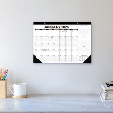 Calendario da scrivania 2026, 12 mesi, 17x12 pollici, carta spessa