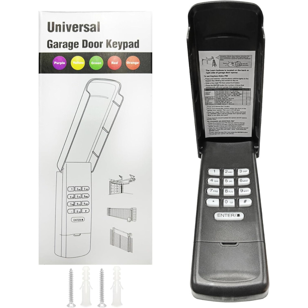 Universal Garage Door Opener Keypad Compatible With Liftmaster, Chamberlain, Craftsman, Wayne-Dalton (Since 1993); Replaces 877/878Max, 377/977/66Lm 9149926216933