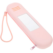 Roze siliconen opbergtas voor make-upborstels 21x6,5x2,5 cm