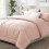King Comforter Set Blush Pink Stitch-Quilted 7-Piece 1