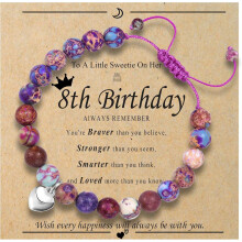 6th 7th 8th 9th 10th 11th 12th 13th Birthday Gifts for Girls Bead Bracelet for Daughter/Granddaughter/Niece/Friends/Sisters