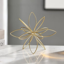 Esfera decorativa de metal dourado de 8 polegadas