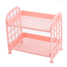 Étagère multifonctionnelle à 2 niveaux en plastique pour maquillage, idéale pour les soins de la peau, le bureau, la cuisine, la chambre et la