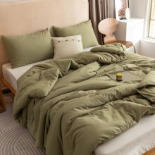 Tweepersoons/extra lange eenpersoons dekbedset voor studenten (jongens en meisjes) olijfgroen, 1 dekbed en 1 kussensloop, zachte kinderdekbedsets,