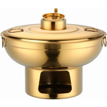 Warmhaltebehälter aus Edelstahl mit Deckel – 23 cm (9 Zoll), Gold