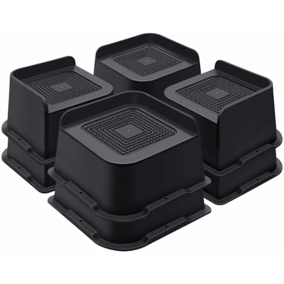 Bed Risers 3 Inch Heavy Duty, Furniture Risers For Bed Desk Table Sofa Couchï¼Oversized Bed Lifts Risers, Support Up To 5000 Lbs(8 Pack Black) 9180479158578
