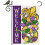 Σημαία Κήπου Mardi Gras 12,5"x18", Διπλής Όψης με Fleur de Lis και Σχέδιο Καραβίδας για 1