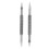 KALLORY 2 Pcs Spring Nail Punch Set Puncher Spring-loaded Manicure Silver 1