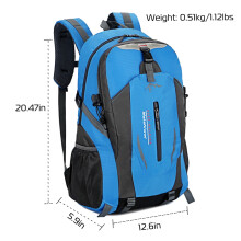 36L turistický batoh unisex nepremokavá taška cez rameno pre dospelých, športová modrá