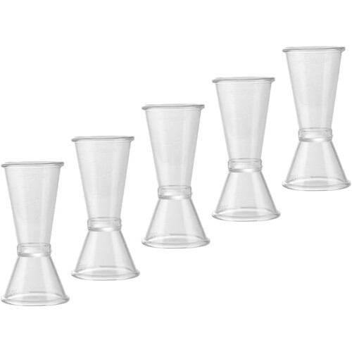 iplusmile2sets Doppel-Bar-Jigger-Set, 2oz Cocktail-Messbecher, 5-teilig, 2er-Set
