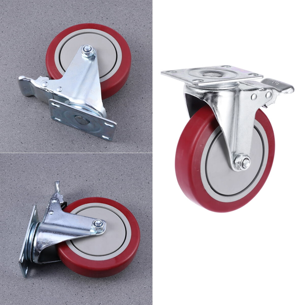 4 Pcs 5 Inch Heavy Duty Swivel Casters With Twin Wheels 9104899453532