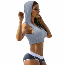 Women's Workout Tank Tops with Hood, Slim Fit, Push-Up, Sleeveless Vest – Compatible with Gym, Yoga, Running