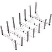 Pot Lid Organizer Pot Lid Holder Adjustable Pot Lid & Plate& Pans multipurpose Organizer Rack Holder Stainless Steel Dish Plate Drying Rack