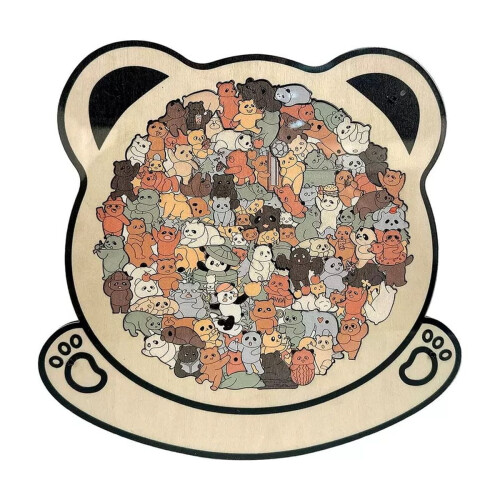 Puzzle en bois en forme de chien, 24 cm