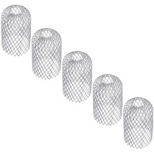 5 protectores de canalones de acero inoxidable para hojas, filtros y protectores de bajantes.