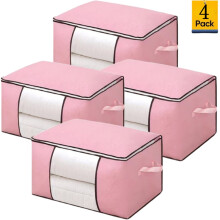 Sacs de rangement ultra-résistants avec poignées renforcées, très grands, pour vêtements et voyages. Double fermeture éclair pour un gain de