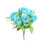 Blå silkerosebuket – 6 kunstige blomster 1