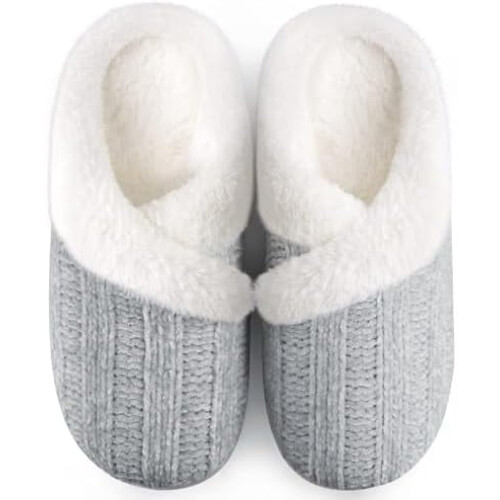 Γυναικείες παντόφλες Fuzzy – Memory Foam, με επένδυση fleece, αντιολισθητική σόλα από