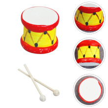 Durable Mini Drum Set with Drumstick for Decoration Assorted Color Synthetic Material