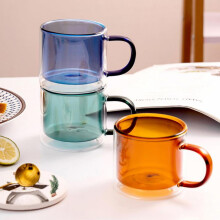 Double Wall Glass Coffee Mugs Insulated Cappuccino Cups with for Espresso, Latte, Ice Tea, Americano Green 270ml