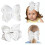 Laço branco de 7,5 polegadas para cabelo de bebê, laço branco para crianças pequenas, presilhas de cabelo com fita em camadas e pérolas. 1
