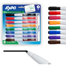 Magnetische Whiteboardmarker mit feiner Spitze, 8er-Pack