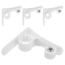 Clips de plástico blanco para manteles (4 unidades) para sujetar manteles y otros objetos.