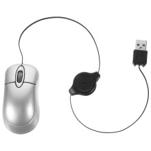 Mini udtrækkelig optisk USB-mus til Mac og bærbare computere