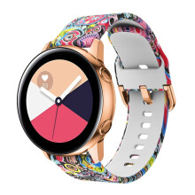 Mäkký silikónový remienok kompatibilný s hodinkami Samsung Galaxy Watch Active2 (44 mm/40 mm), Galaxy Watch (42 mm), 20 mm športový náramok