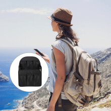 LEDMOMO1 Set Mini Rugzak Inzetstuk voor Reizen Zwart Nylon Organisatie Geschikt voor Mannen Vrouwen