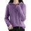 Damen-Kapuzenpullover, modischer Strickpullover mit langen Ärmeln, einfarbig, Herbstmode / Lila 1