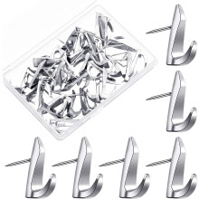 Metallhängare i zinklegering, 30-pack, silver