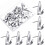 Metallhängare i zinklegering, 30-pack, silver 1