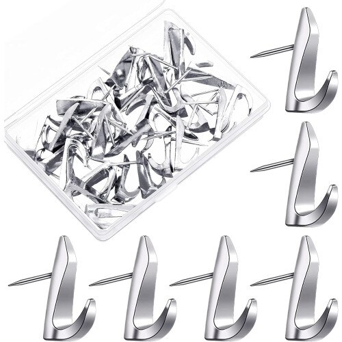 Metallhängare i zinklegering, 30-pack, silver