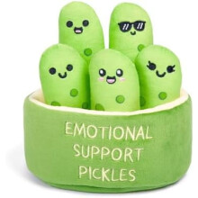 Pickles – wsparcie emocjonalne od Relatable – 5 pluszowych, miękkich pluszaków + koszyk do przenoszenia, zabawne prezenty Pickles dla osób w