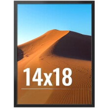 Cadre photo noir 14x18 avec plexiglas HD, affichage mural vertical/horizontal, lot de 1, collection classique