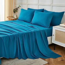 Grey King Sheets Set 6-Piece, 1800 Series Microfiber, 14"