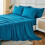 Grey King Sheets Set 6-Piece, 1800 Series Microfiber, 14" 1