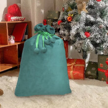 Sacs cadeaux de Noël, grand sac tricoté décoratif pour la veille de Noël, sac cadeau à cordon pour emballer les petits présents de Noël