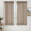 Taupe Linen Blend Curtains 72" L, 2 Panels 1
